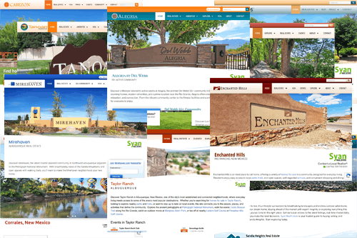 Screenshots of Syan Real Estate website network